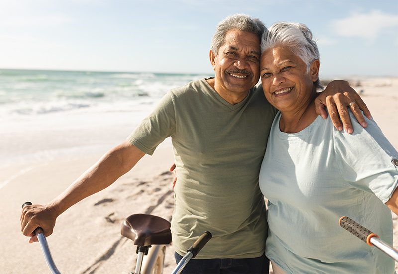 portrait of senior couple on the beach reasonable rate of return